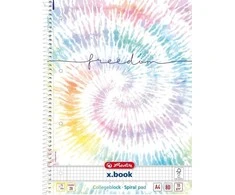 Herlitz Spiralinis popieriaus lapas A4/80K kr New Batik FL (5 vnt.)