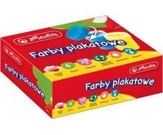 Herlitz plakato dažai, 6 spalvos, 20 ml