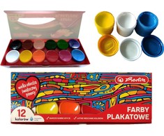Herlitz plakatų dažai, 12 vnt. x 20 ml