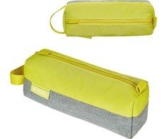 Penalas Herlitz Quattro, pilka melanžinė/citrina