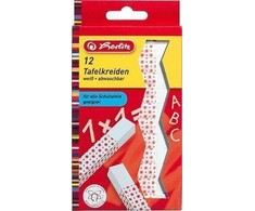 Herlitz Chalk square balta 12 vnt (214018)