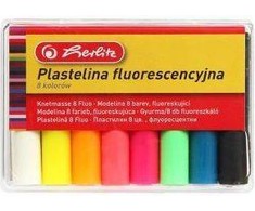 Herlitz Fluo plastilinas 8 spalvų