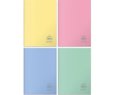 Herlitz Užrašų knygelė A4/60K kvadratinis Eco* PP pastelinių spalvų (5 vnt.)