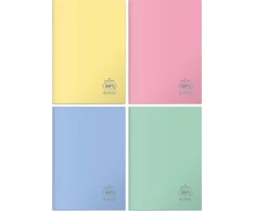 Herlitz Užrašų knygelė A4/60K kvadratinis Eco* PP pastelinių spalvų (5 vnt.)