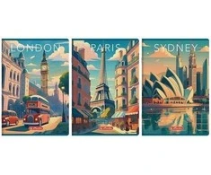 Herlitz Retro City A4/96K linijuotas sąsiuvinis su paraštėmis (5 vnt.)