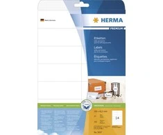 Herma Premium etiketės 5057, A4, baltos, 105 x 42.3 mm, matinis popierius, 350 vnt. (5057)