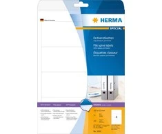 Herma Rišikliai, A4, baltos, matinio popieriaus spalvos, 100 vnt., suapvalinti kampai (5095)