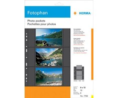 Herma Foto koszulki 9x13cm - juoda, 10 vnt. poziome 7784