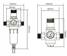 Herz šalto vandens filtras su slėgio reduktoriumi DN 25 2301103