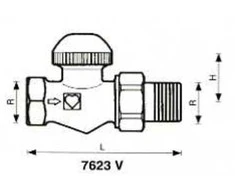 Herz Straight termostatinis vožtuvas TS-98-V 1/2 "- 1762367
