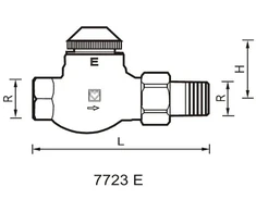 Herz Zawór grzejnikowy termostatyczny prosty TS-E 3/4'' (1 7723 02)