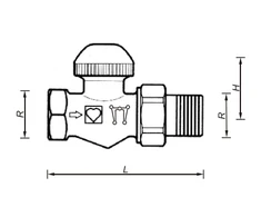 Herz TS 90 tiesus termostatinis vožtuvas 3/4" - 1772392