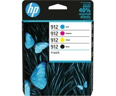 Hewlett Packard (HP) Originalios HP 912 CMYK rašalo kasetės 4 pakuotės