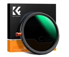 Hibridinis filtras 3in1 K&amp;f 52 mm 52 mm Fader Nd2-32 + Cpl + Juodas Diffusion 1/4 / Kf01.2063