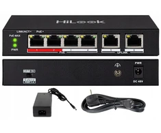 Šakotuvas Hikvision Komutatorius 6 prievadų HiLook NS-0106P-35