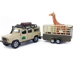 Lean Cars Hipo Land Rover su priekaba ir žirafa HIPO dėžutėje