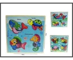 Hipo Puzzle gyvūnai 30x30cm 3 tipai HPAW04 44225