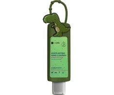 HISKIN Antibac Hand Valiklis+ Biocidinis rankų gelis su mangų kvapu - dinozauras (75 ml buteliukas + dėklas)
