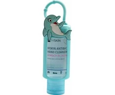 HISKIN Antibac Hand Valiklis+ Biocidinis rankų gelis su miško vaisių kvapu - delfinas (75 ml buteliukas + dėklas)