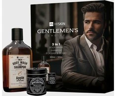 HISKIN plaukų ir barzdos rinkinys - Viskio šampūnas 330 ml + Plaukų ir barzdos pomada