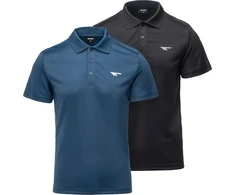 hitec Męski komplektas koszulek polo Hi-tec HODIN 2 PACK juodas/ensign mėlynas dydis M