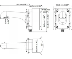KAMPINIS KAMEROS LAIKIKLIS DS-1604ZJ-CORNER Hikvision
