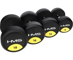 Guminis hantelis HMS HG Pro - 45 kg