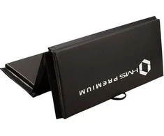 Sulankstomas gimnastikos kilimėlis HMS Premium MGS01 2400x1200mm, juodas