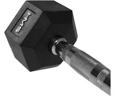 HMS Hex Pro gumuotas hantelis 1 x 25 kg