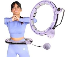 HHM13 HULA HOOP VIOLETTINIS MAGNETINIS SU SVORIU + SKAITIKLIS HMS