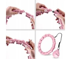 HHW11 PLUS SIZE HULA HOOP LIGHT Rožinis WITH WEIGHT HMS