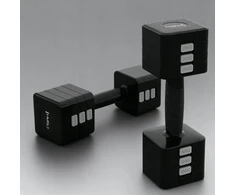 REGULIUOJAMOS DUMBBELLS Juodas 2 x 5 KG HL02 HMS