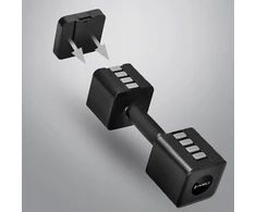 REGULIUOJAMOS DUMBBELLS Juodas 2 x 5 KG HL02 HMS