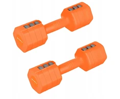 REGULIUOJAMOS DUMBBELLS Oranžinis 2 x 2,5 KG HL03 HMS