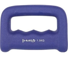 Neopreninis hantelis-kastetas HMS CK15 tamsiai mėlynas, 1,5kg