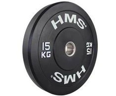 Olimpinis guminis svoris HMS BBR juodas - 15 kg