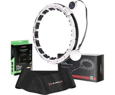 HMS Rinkinys HULA HOP MAGNETYCZNY Baltas HHM16 Z LICZNIKIEM + PAS BR163 Juodas PLUS SIZE