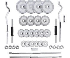 Chromuotų hantelių - štangos rinkinys lagamine HMS STC55, 55kg
