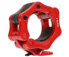 Svorių diskų fiksatoriai ZG1000R HMS vid. Ø5cm/2vnt. plastik./raudoni