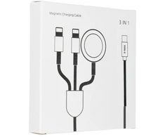 Hoco Oem Kabelis 3in1 Type C į Lightning / Typ C / Apple Watch 3W 2A C3169 1,2 m baltos spalvos