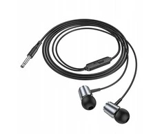 Wire ausinės Jack 3,5 mm Hoco M108 metal pilka