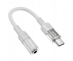 Audio adapteris Hoco (LS37) iš "Type-C" į 3,5mm sidabrinis