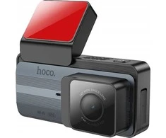 Automobilinis vaizdo registratorius Hoco su 3,69" 2K ekranu + galine kamera 720P/25fps GPS DV12 sidabriškai pilka