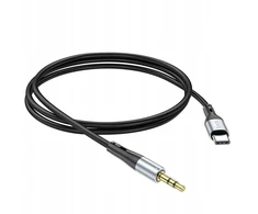 Kabelis AUX Jack 3,5 mm - USB C Hoco 1 m UPA22 juodas