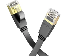 Kabelis Hoco US07 General pure copper flat network cable(L=10M) Juodas 6931474780713 6931474780713 (6931474780713)