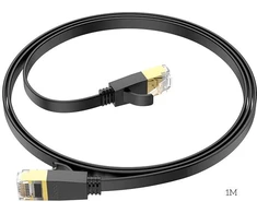 Hoco Kabelis Hoco US07 General pure copper flat network cable(L=1M) Juodas 6931474780683 6931474780683 (6931474780683)