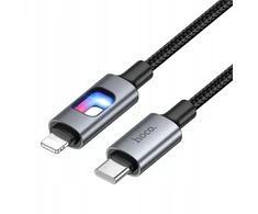 LED Cable USB C to Lightning Hoco PD 27W 1,2 m U144 juodas