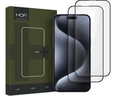 Apsauginis stiklas Apple iPhone 16 HOFI Glass Pro+ 2-pack juodas