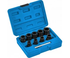 Hogert Technik Galvučių komplektas Hogert HT8G401; 3/8''; 10-19 mm; 10 vnt.