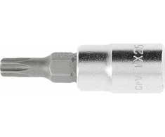 Hogert Technik Tamperinis torx bito lizdas su 25 mm, 1/4" skyle